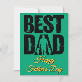 Tarjeta Pequeña Mejor Papá para Feliz Día de Papá