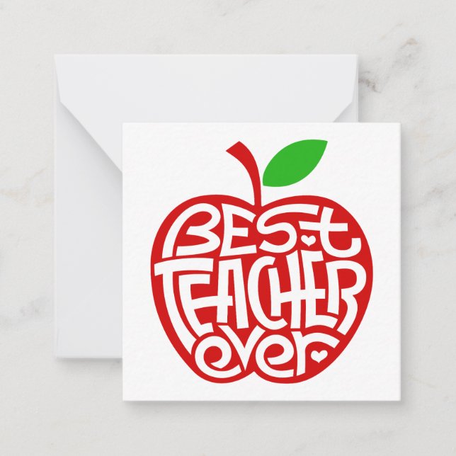 Tarjeta Pequeña Mejor Profesor de la Historia (Anverso)