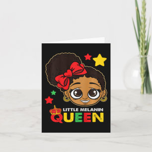 Tarjeta Pequeña Melanina Reina Mes de Historia Negra Blm A