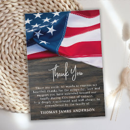 Tarjeta Pequeña Memorial conmemorativo de la bandera estadounidens