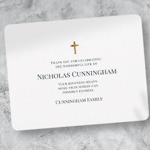 Tarjeta Pequeña Memorial moderno y simple gracias