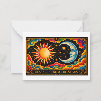 Tarjeta Pequeña Mensajes De Las Estrellas - Diseño 1