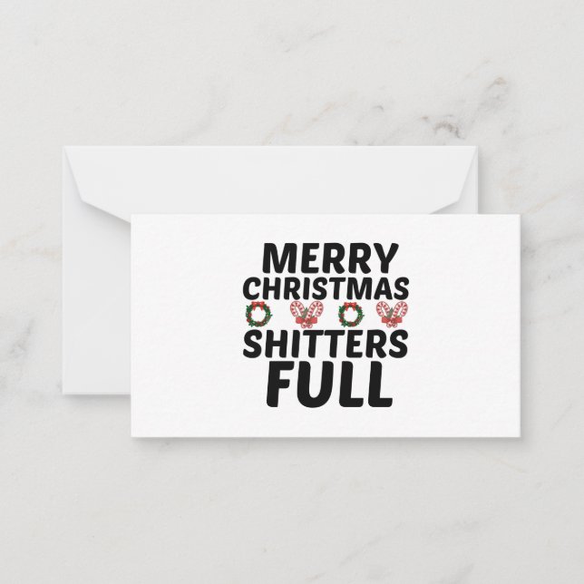 TARJETA PEQUEÑA MERRY CHRISTMAS SHITTERS COMPLETO (Anverso)