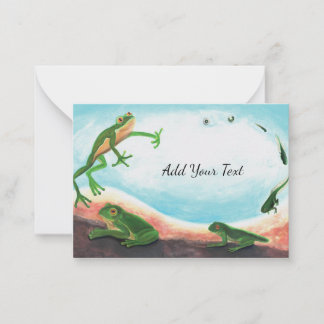 Tarjeta Pequeña Metamorfosis - Ciclo de vida de una rana