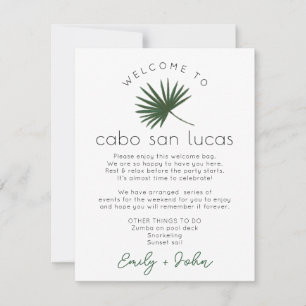 Tarjeta Pequeña México Boda Bag Welcome Bag Itinerary Editable
