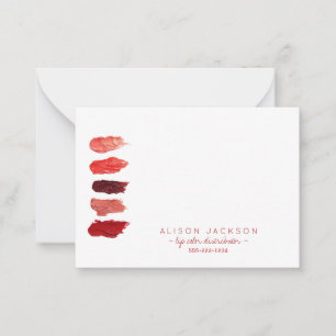 Tarjeta Pequeña Mezcla de lápiz labial rojo ruby distribuidor de c