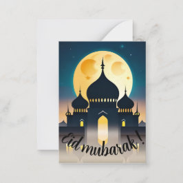 Tarjeta Pequeña ¡Mezquita eid mubarak!