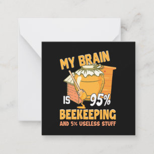 Tarjeta Pequeña Mi cerebro es 95 por ciento apicultura