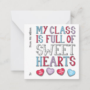 Tarjeta Pequeña Mi Clase Está Llena De Estudiantes De Sweathearts