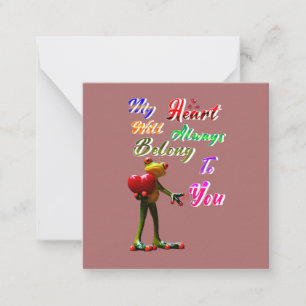 Tarjeta Pequeña Mi corazón siempre te pertenecerá