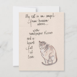 Tarjeta Pequeña Mi gato es un ángel del cielo