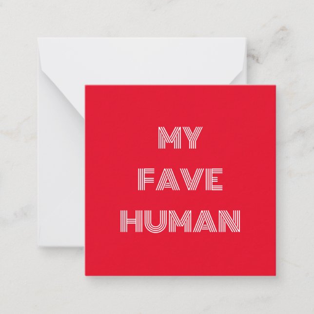 Tarjeta Pequeña Mi humano retro favorito (Anverso)