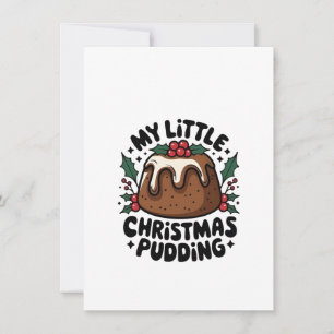 Tarjeta Pequeña Mi pequeño pudín de Navidad Embarazo