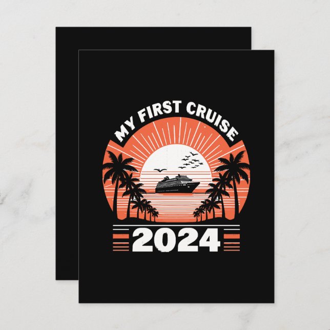 Tarjeta Pequeña Mi primer crucero 2024 (Anverso / Reverso)
