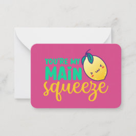 Tarjeta Pequeña Mi principal El día de San Valentín Funny Pun Cute