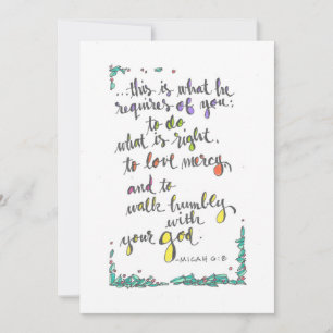 TARJETA PEQUEÑA MICAH 6:8