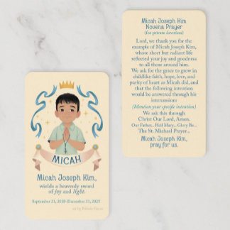 Tarjeta Pequeña Micah J. Kim Novena Card
