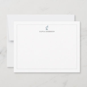 Tarjeta Pequeña Microscopio Científico Borde Gris Personalizado