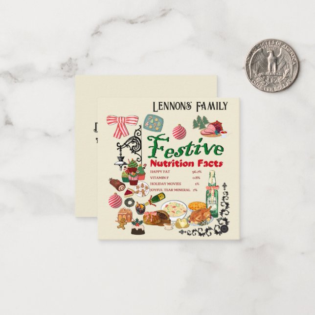 Tarjeta Pequeña Mikitiez festivechristmas recipe baking holiday (Anverso/Reverso In Situ)