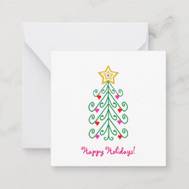 Tarjeta Pequeña Mini árbol de navidad lindo