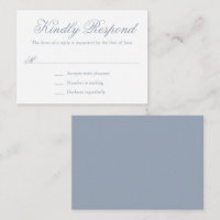 Mini Boda formal Dusty Azul Tradicional RSVP