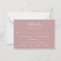 Mini boda minimalista rosa moderno RSVP