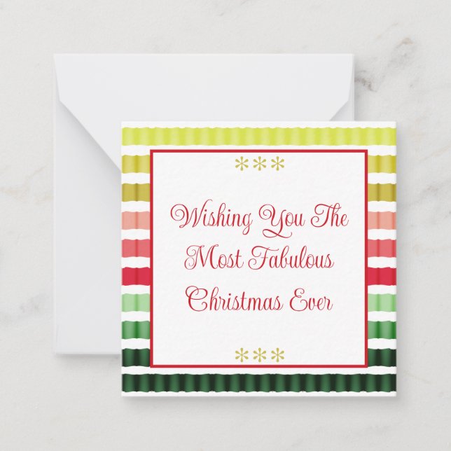 Tarjeta Pequeña Mini de colores festivos (Anverso)