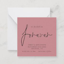 Tarjeta Pequeña MINI | Decidido sobre el Rosa Forever Dusty Guarda