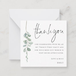 Tarjeta Pequeña MINI Eucalyptus Photo Twenty First Gracias