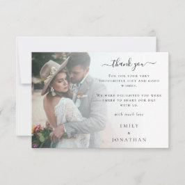 Tarjeta Pequeña Mini Moderno Boda de superposición de fotos Gracia