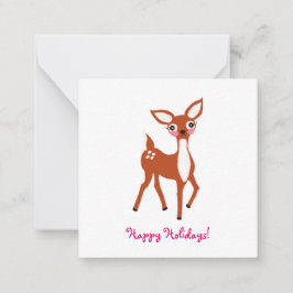 Tarjeta Pequeña Mini Navidades de Deer Cute
