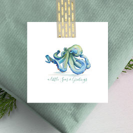 Tarjeta Pequeña Mini Navidades Octopus
