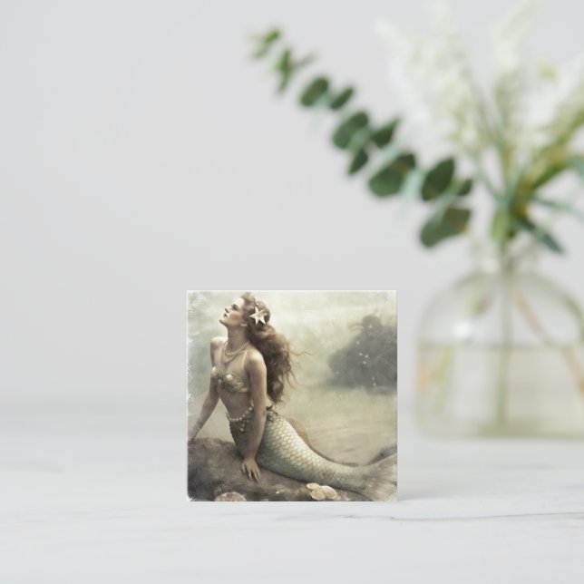 Tarjeta Pequeña Mini notecard de sirena ventilado de 2,5" (Anverso de pie)