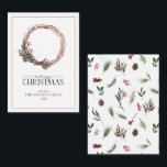 Tarjeta Pequeña Mini Red Berry Winter Wreath Feliz Navidad<br><div class="desc">Presentamos la Mini Tarjeta de Nota de Navidad Wreath Wreath de invierno de Berry Rojo! Esta sencilla y elegante tarjeta de vacaciones de 3.5x2.5 es perfecta para repartir alegría esta temporada. Con una corona de ramas pintada a mano, bolas de abeto y bayas rojas festivas, seguro que traerá una sonrisa...</div>