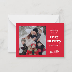 Tarjeta Pequeña MINI Red Muy Merry Christmas Card