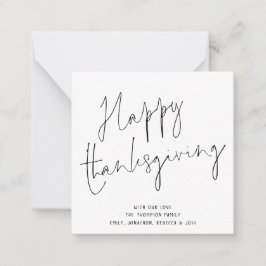 Tarjeta Pequeña MINI SIZE Elegant Script Happy Thankending Card