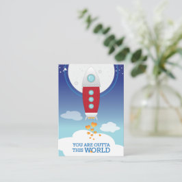 Tarjeta Pequeña Mini Valentine | Estás Fuera De Este Mundo