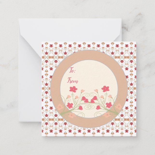 Tarjeta Pequeña Mini Y Decorativo Con Sobre (Reverso)