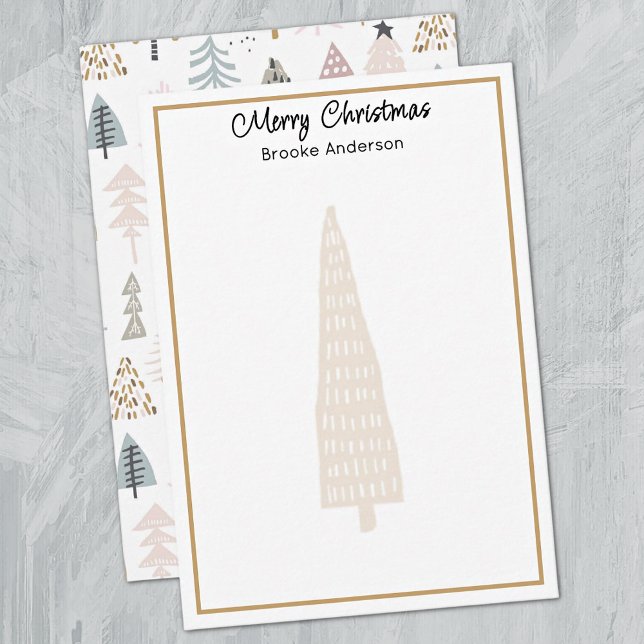 Tarjeta Pequeña Minimalist 3.5x5-in Illustrated Trees Christmas  (Subido por el creador)
