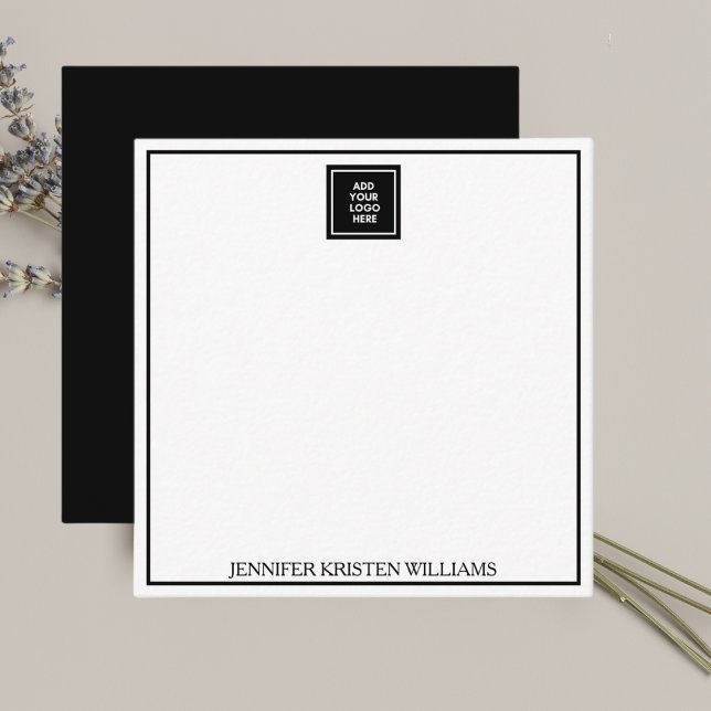 Tarjeta Pequeña Minimalist Black Business Logo Personalized  (Subido por el creador)
