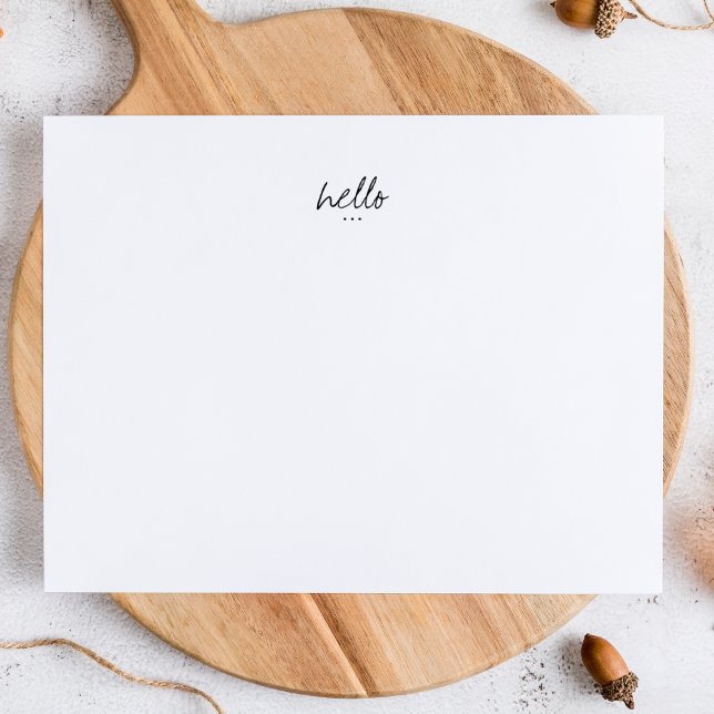 Tarjeta Pequeña Minimalist Hello Greetings (Subido por el creador)