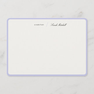 Tarjeta Pequeña Minimalist Periwinkle Personalized Script Rounded