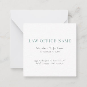 Tarjeta Pequeña Minimalista Abogado Llano Oficina de Abogados