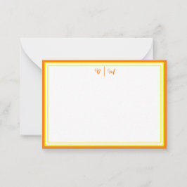 Tarjeta Pequeña Minimalista Estético con Bordes y Monograma