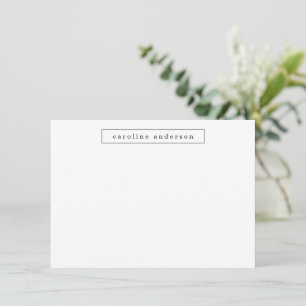 Tarjeta Pequeña Minimalista moderno blanco negro simple personaliz