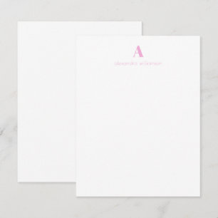 Tarjeta Pequeña Minimalista moderno personalizado de color rosa
