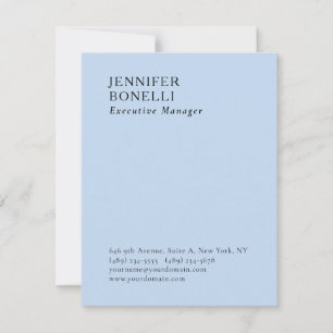 Tarjeta Pequeña Minimalista moderno profesional tendencia azul pál