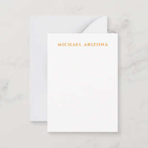 Tarjeta Pequeña Minimalista Moderno Simple Llano Nombre Propio