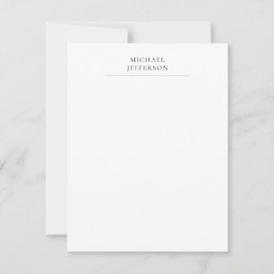 Tarjeta Pequeña Minimalista moderno simple negro y blanco