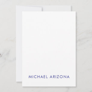 Tarjeta Pequeña Minimalista Moderno Simple Plano Nombre Propio